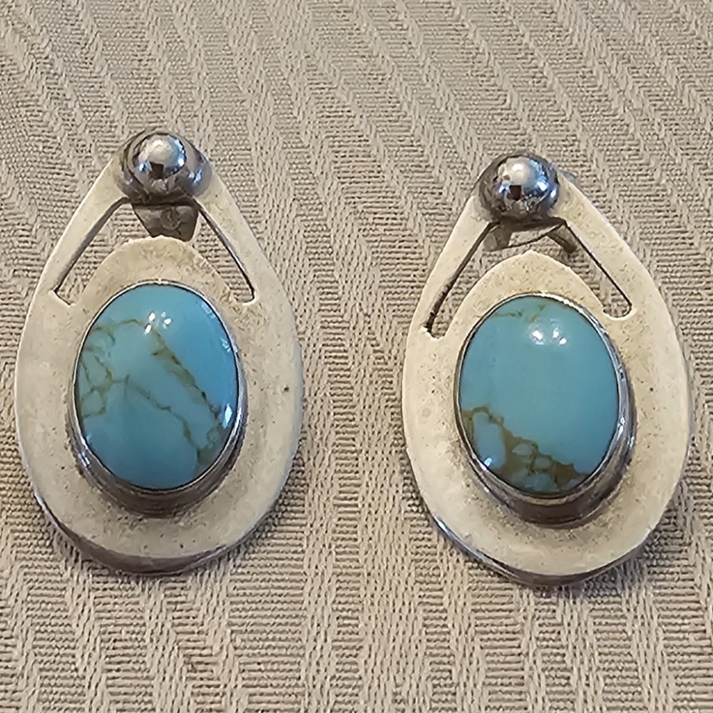 Silver and Turquoise Earrings